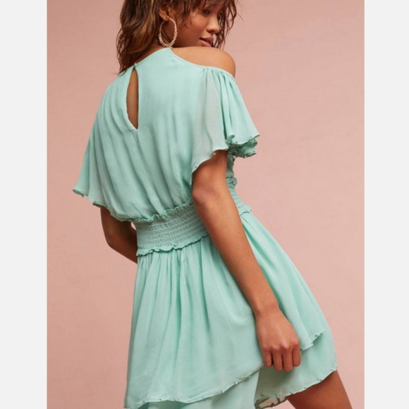 ANTHROPOLOGIE Maeve Off The Shoulder Mini Dress - Picture 3 of 5